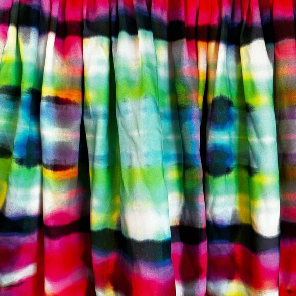 Gaultier Designer Girl Kids rainbow tie dye ruffle pleated tennis skirt size 10A - Picture 4 of 12